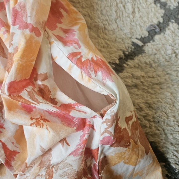 Abercrombie & Fitch Puff Sleeve Floral Mini Dress With Pockets Xs - Picture 8 of 8